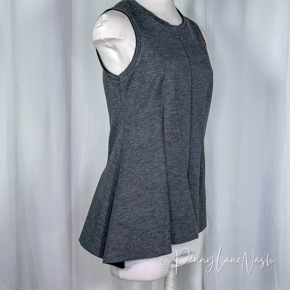 Rachel Roy Amelia Pleated Peplum Tank Top Charcoal - Picture 3 of 12